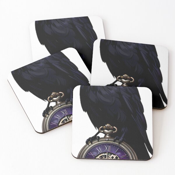 Item preview, Gothic Raven Antique Pewter Pocket Watch designed and sold by IllumeInk.