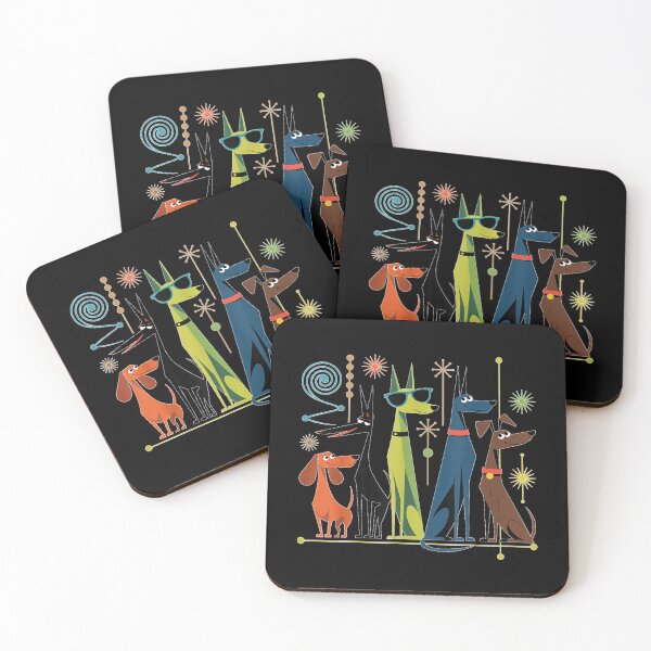 Item preview, Retro Mid-Century Modern Dogs 50s 60s Style designed and sold by GalenoHenley.
