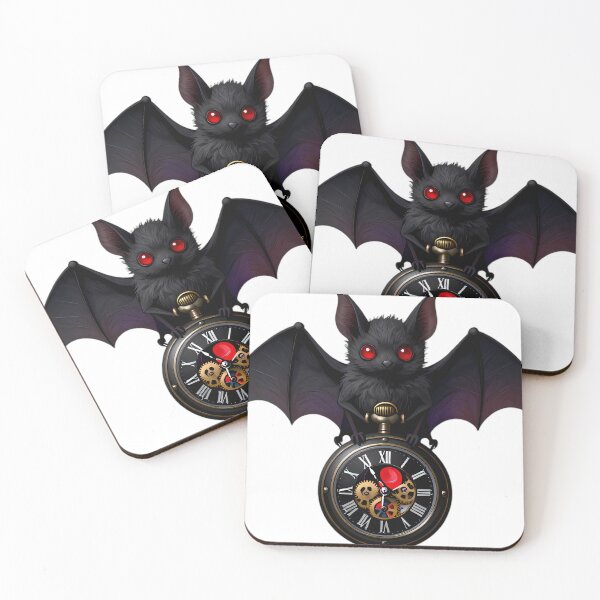 Item preview, Gothic Long Eared Bat Obsidian Pocket Watch designed and sold by IllumeInk.