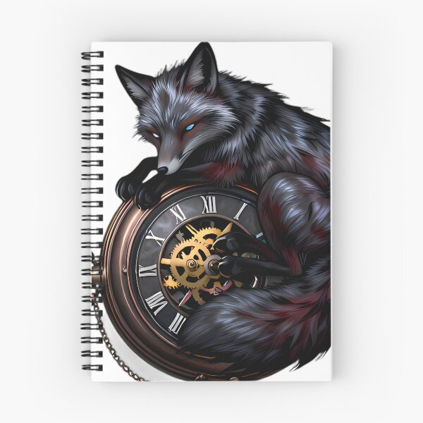 Item preview, Gothic Silver Fox Weathered Bronze Pocket Watch designed and sold by IllumeInk.