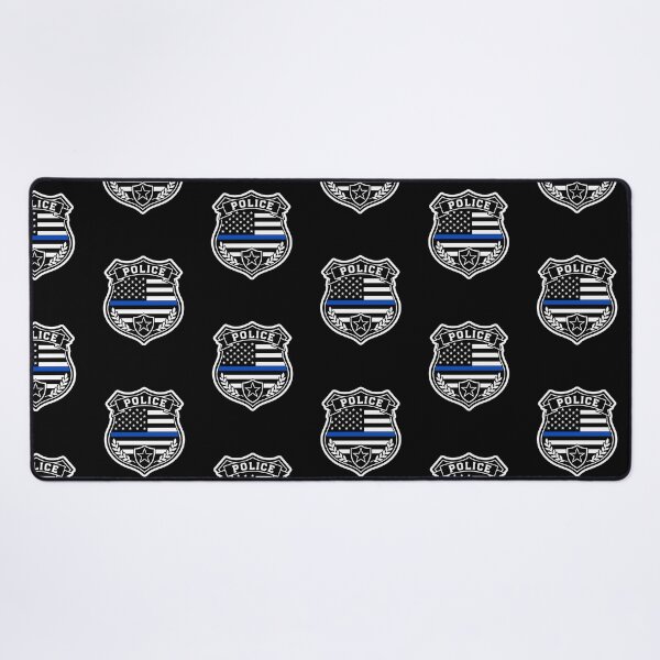 Item preview, Thin Blue Line Police Badge - American Flag Shield designed and sold by Marshallamoakohene.