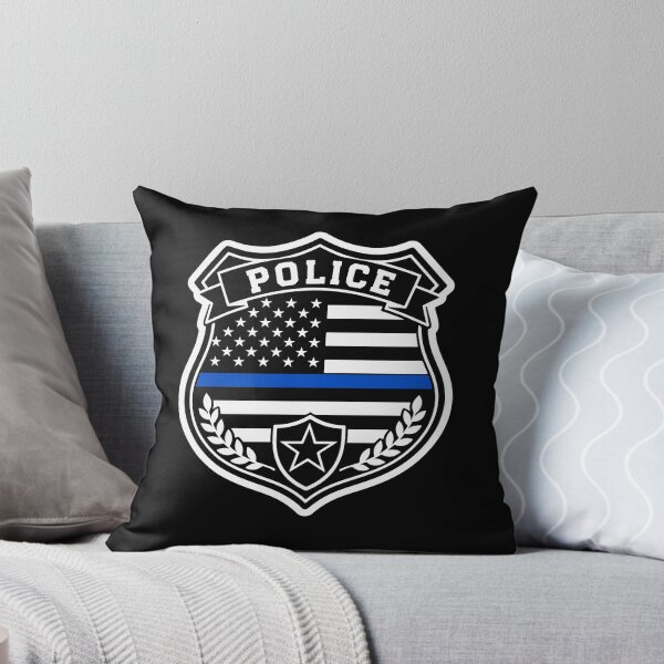 Item preview, Thin Blue Line Police Badge - American Flag Shield designed and sold by Marshallamoakohene.