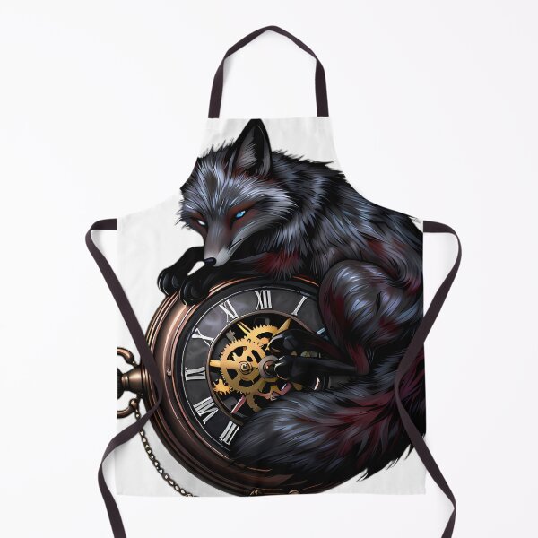 Item preview, Gothic Silver Fox Weathered Bronze Pocket Watch designed and sold by IllumeInk.