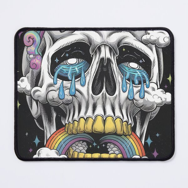Item preview, I'm Fine Crying Rainbow Skull — Funny Dark Humor Mental Health Sarcastic Retro designed and sold by FestivityFinds.