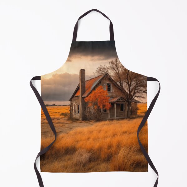Item preview, Abandoned Farmhouse in a Golden Field - Rustic Country Landscape designed and sold by Gustavo Navarro.