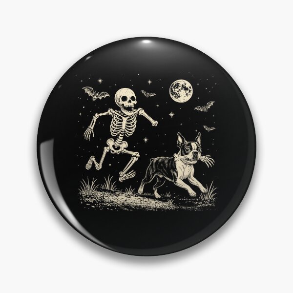 Item preview, Skeleton Chasing Dog Funny Dog Stealing Bone Skeleton Halloween designed and sold by studio-ssaam.