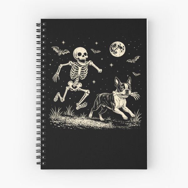 Item preview, Skeleton Chasing Dog Funny Dog Stealing Bone Skeleton Halloween designed and sold by studio-ssaam.