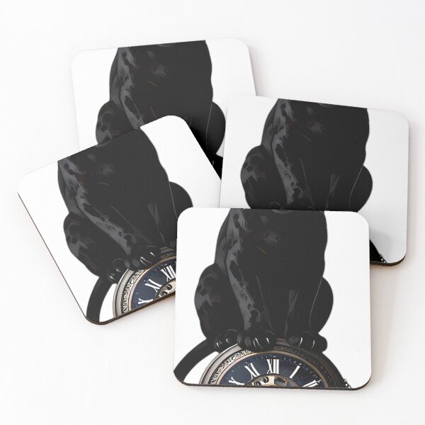 Item preview, Gothic Black Panther Midnight Iron Pocket Watch designed and sold by IllumeInk.