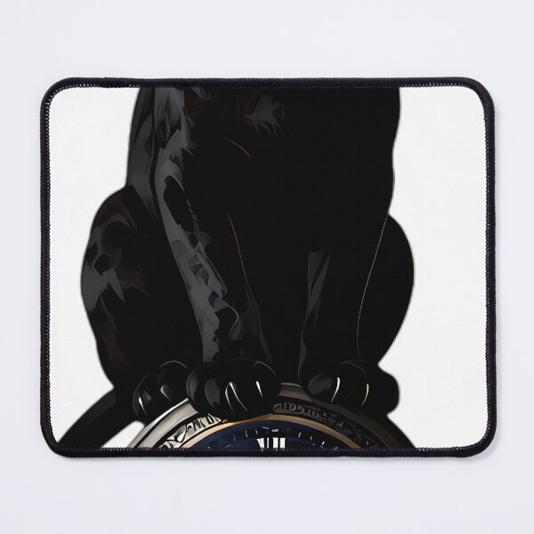 Item preview, Gothic Black Panther Midnight Iron Pocket Watch designed and sold by IllumeInk.