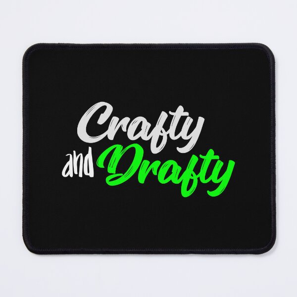 Item preview, Crafty and Drafty Green Script - Creative Handmade Crafting Design designed and sold by Gustavo Navarro.