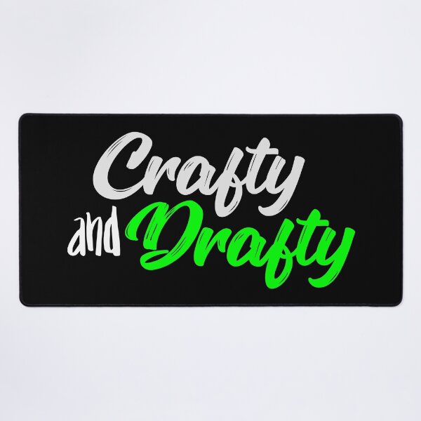 Item preview, Crafty and Drafty Green Script - Creative Handmade Crafting Design designed and sold by Gustavo Navarro.