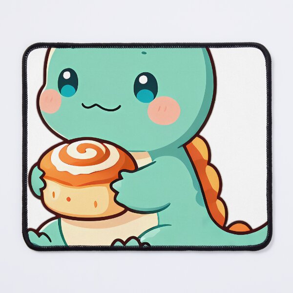 Item preview, Cute Baby Spinosaurus with Autumn Leaf Sail Hugging Cinnamon Roll designed and sold by pumsquare.