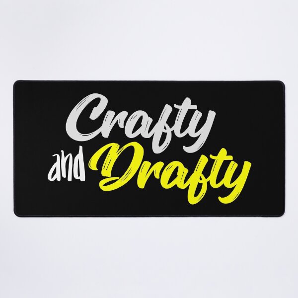 Item preview, Crafty and Drafty Yellow Script - Funny Craft Room Lettering designed and sold by Gustavo Navarro.