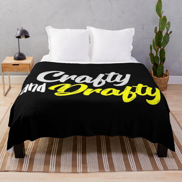 Item preview, Crafty and Drafty Yellow Script - Funny Craft Room Lettering designed and sold by Gustavo Navarro.