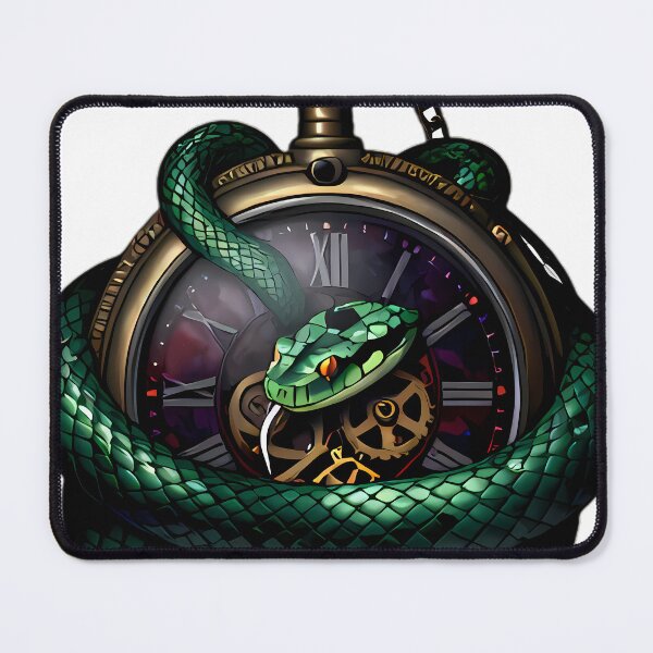 Item preview, Gothic Emerald Viper Jeweled Antique Pocket Watch designed and sold by IllumeInk.