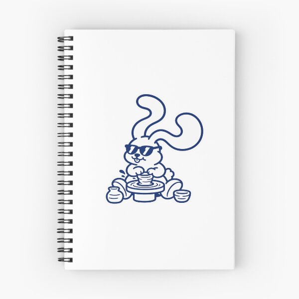 Item preview, Cute Pottery Bunny Making Ceramics designed and sold by leanlddrabit.