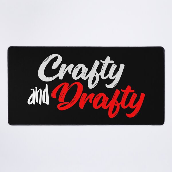Item preview, Crafty and Drafty Red Script - Bold Handmade Hobby Gift designed and sold by Gustavo Navarro.