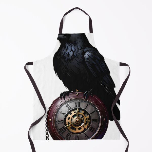 Item preview, Gothic Crow Skeleton Key Antique Pocket Watch designed and sold by IllumeInk.
