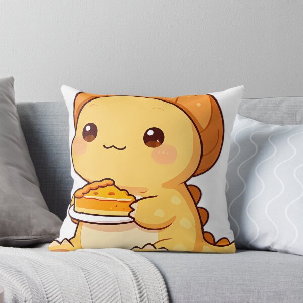 Item preview, Cute Baby Pachycephalosaurus with Acorn Cap Hat Holding Pie designed and sold by pumsquare.
