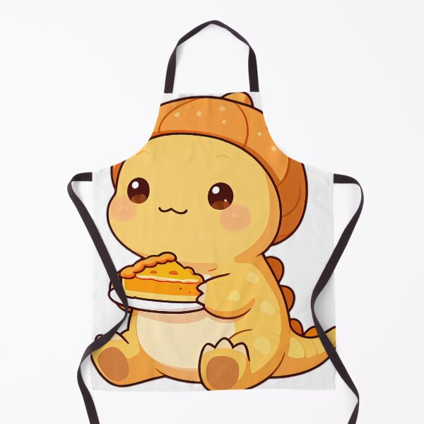 Item preview, Cute Baby Pachycephalosaurus with Acorn Cap Hat Holding Pie designed and sold by pumsquare.