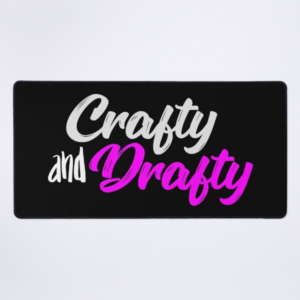 Item preview, Crafty and Drafty Magenta Script - Colorful Crafting Humor designed and sold by Gustavo Navarro.