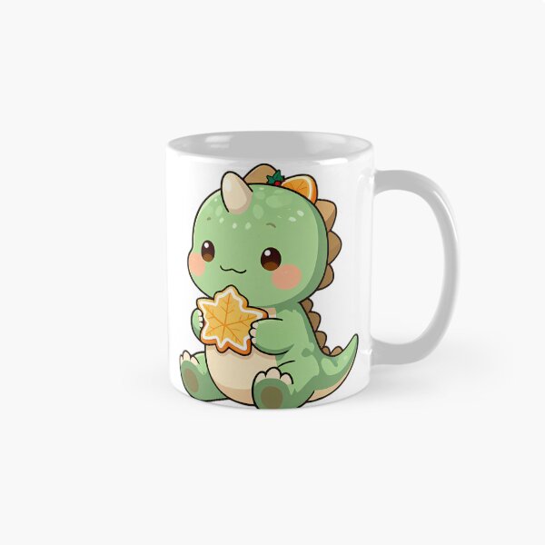 Item preview, Cute Baby Styracosaurus with Autumn Berry Frill Holding Maple Cookie designed and sold by pumsquare.