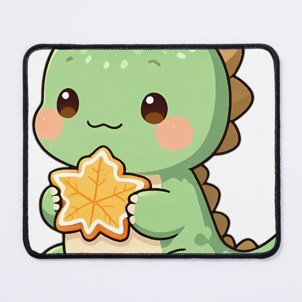 Item preview, Cute Baby Styracosaurus with Autumn Berry Frill Holding Maple Cookie designed and sold by pumsquare.