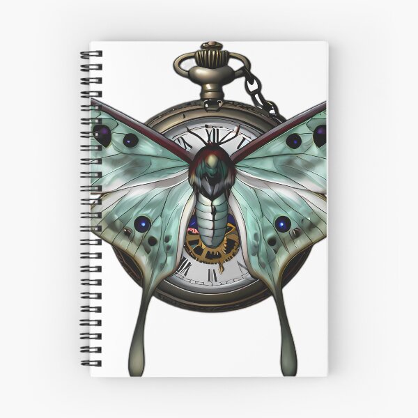 Item preview, Gothic Luna Moth Moon Phase Pocket Watch designed and sold by IllumeInk.