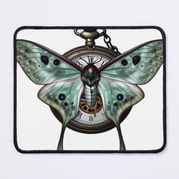 Item preview, Gothic Luna Moth Moon Phase Pocket Watch designed and sold by IllumeInk.