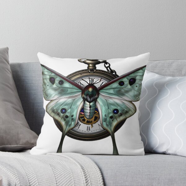 Item preview, Gothic Luna Moth Moon Phase Pocket Watch designed and sold by IllumeInk.