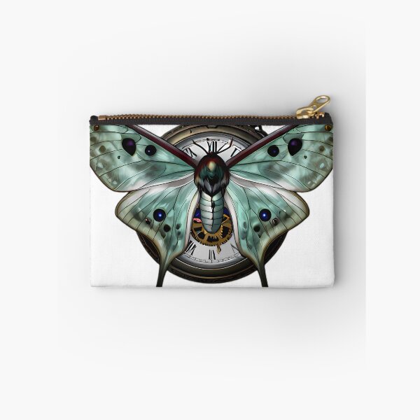 Item preview, Gothic Luna Moth Moon Phase Pocket Watch designed and sold by IllumeInk.