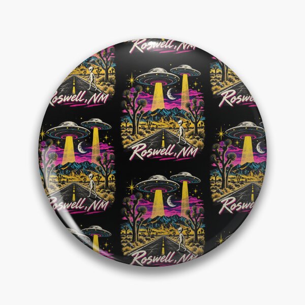 Item preview, Roswell NM Retro UFO Alien Desert Synthwave Sci Fi Design designed and sold by JapanAnimeSH2.
