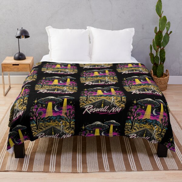 Item preview, Roswell NM Retro UFO Alien Desert Synthwave Sci Fi Design designed and sold by JapanAnimeSH2.