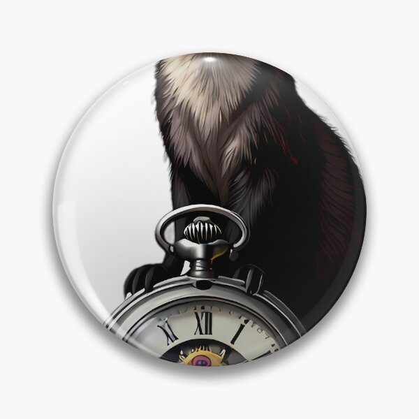Item preview, Gothic Stoat Antique Silver Pocket Watch designed and sold by IllumeInk.