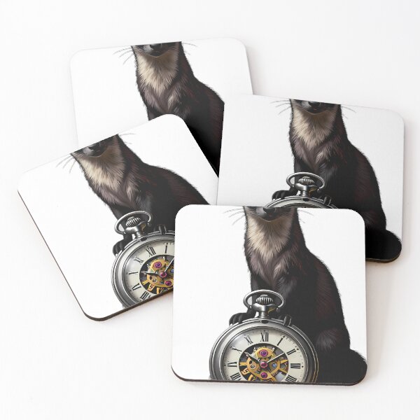 Item preview, Gothic Stoat Antique Silver Pocket Watch designed and sold by IllumeInk.