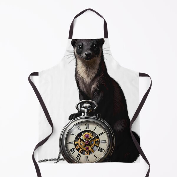 Item preview, Gothic Stoat Antique Silver Pocket Watch designed and sold by IllumeInk.