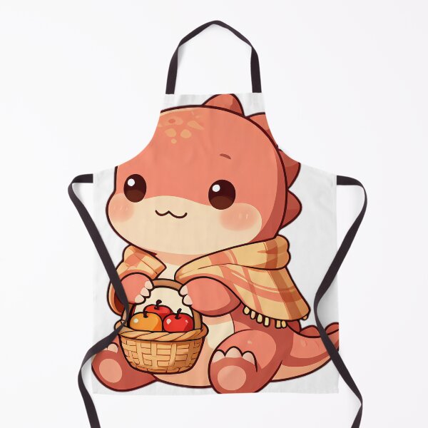 Item preview, Cute Baby Maiasaura in Cozy Blanket Holding Basket of Apples designed and sold by pumsquare.