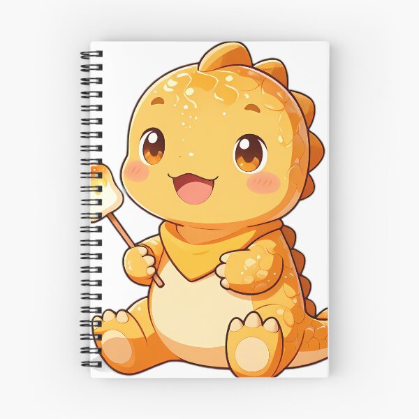 Item preview, Cute Baby Iguanodon Giving Thumbs Up Holding Toasted Marshmallow designed and sold by pumsquare.