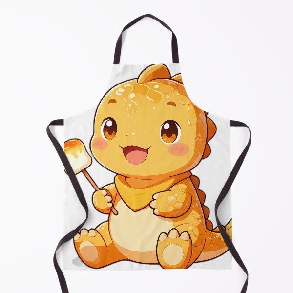 Item preview, Cute Baby Iguanodon Giving Thumbs Up Holding Toasted Marshmallow designed and sold by pumsquare.