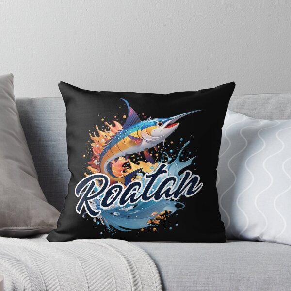 Artikelvorschau, Roatan Marlin Fishing Art - Farbenfrohe Illustration von Karibik-Marlinfischen entworfen und verkauft von Gustavo Navarro.