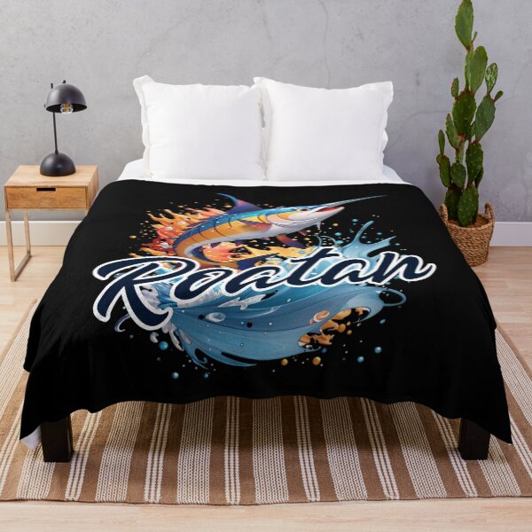 Item preview, Roatan Marlin Fishing Art - Colorful Caribbean Billfish Illustration designed and sold by Gustavo Navarro.