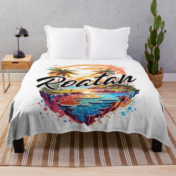 Item preview, Roatan Bay Islands Honduras Travel Art - Colorful Caribbean Souvenir designed and sold by Gustavo Navarro.