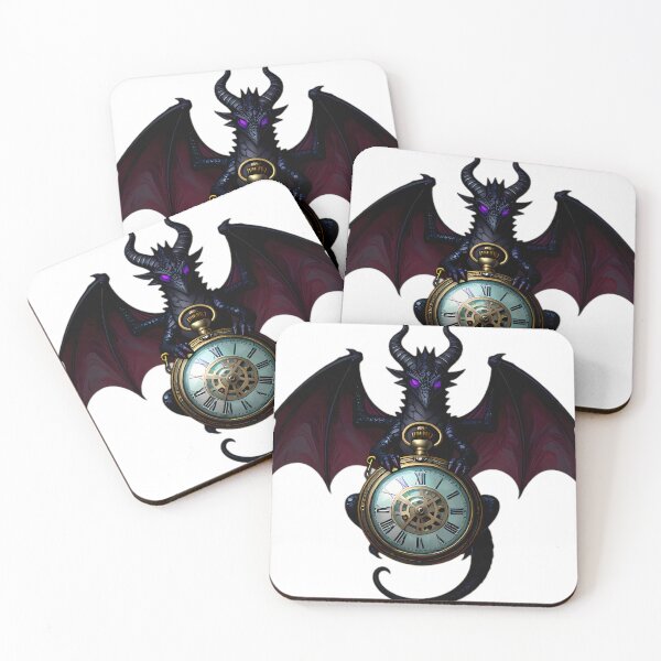 Item preview, Gothic Dragonling Obsidian Pocket Watch designed and sold by IllumeInk.