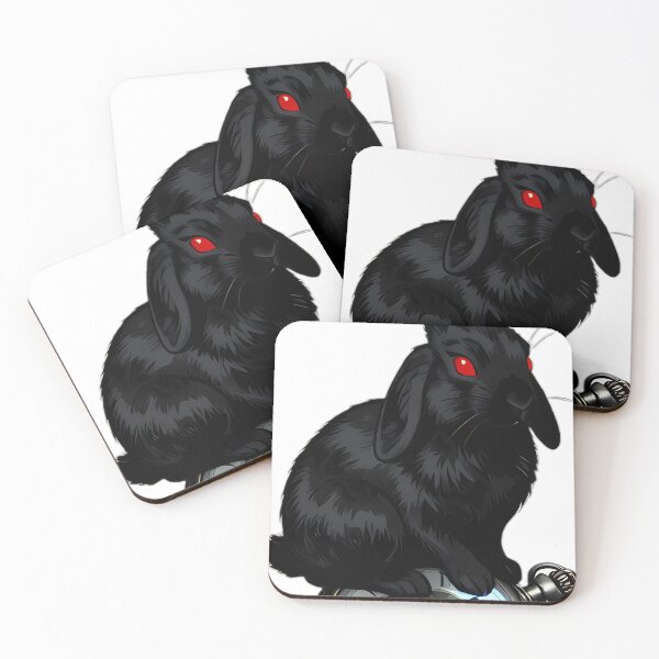 Item preview, Gothic Black Bunny Moonstone Pocket Watch designed and sold by IllumeInk.