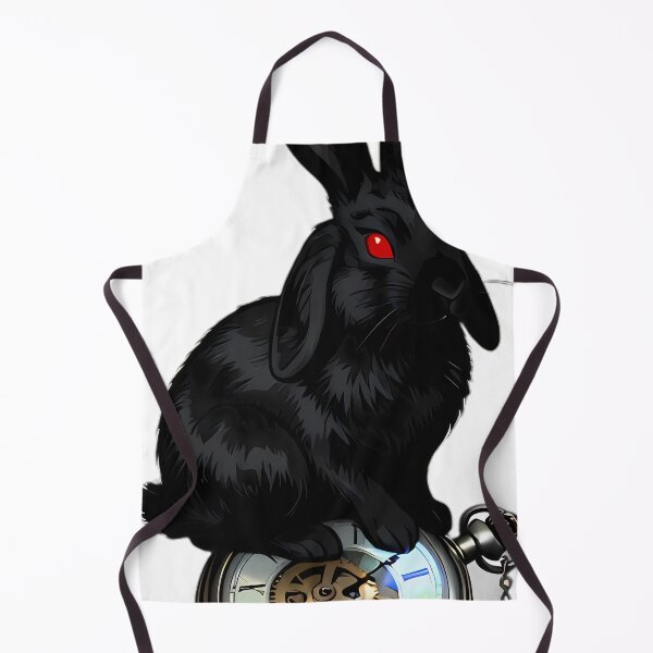 Item preview, Gothic Black Bunny Moonstone Pocket Watch designed and sold by IllumeInk.