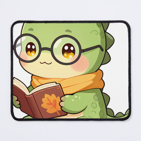 Item preview, Cute Baby Corythosaurus with Round Glasses Reading Autumn Book designed and sold by pumsquare.