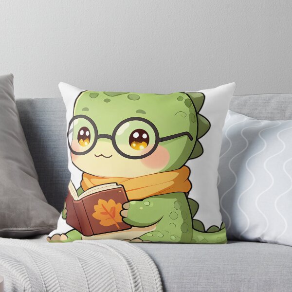 Item preview, Cute Baby Corythosaurus with Round Glasses Reading Autumn Book designed and sold by pumsquare.