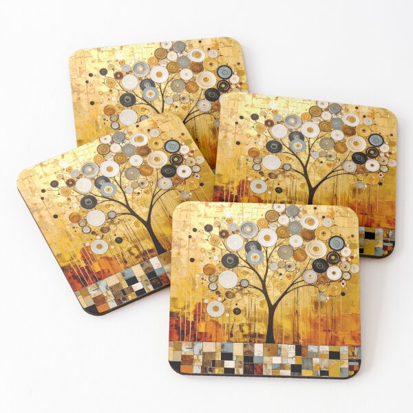 Item preview, Ornate Gold Leaf and Mosaic Circle Tree designed and sold by Vicky Brago-Mitchell®.