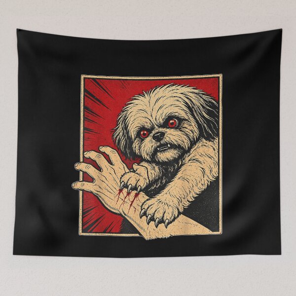 Item preview, Shih Tzu Halloween Scratch Horror Vintage Spooky designed and sold by GalenoHenley.