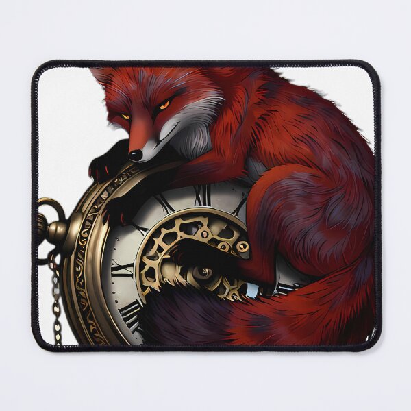 Item preview, Gothic Midnight Fox Ornate Brass Pocket Watch designed and sold by IllumeInk.